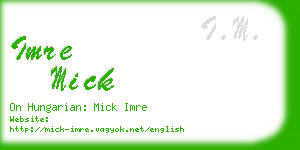 imre mick business card